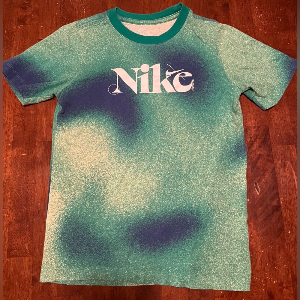 Nike Kids Teal and Navy Short Sleeve Tee